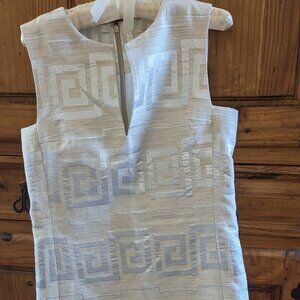 TORY BURCH LINEN BLEND DRESS SZ 8